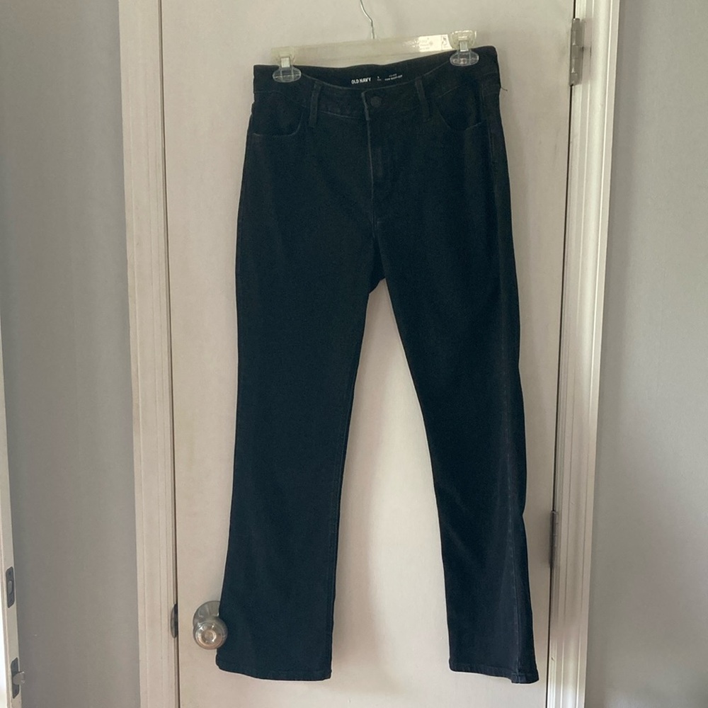 Old Navy Black Mid-Rise Wow Bootcut Jeans Size 8SHORT